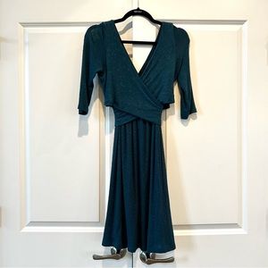 Anthropologie Amadi Teal Wrap Dress
